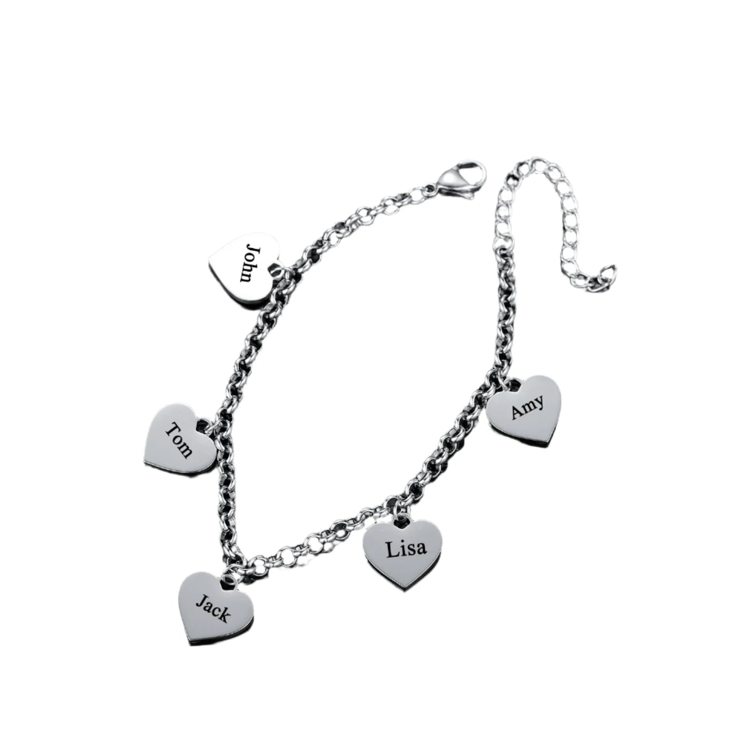 Gold Heart Charm Bracelet