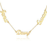 Customized Three Names Necklace