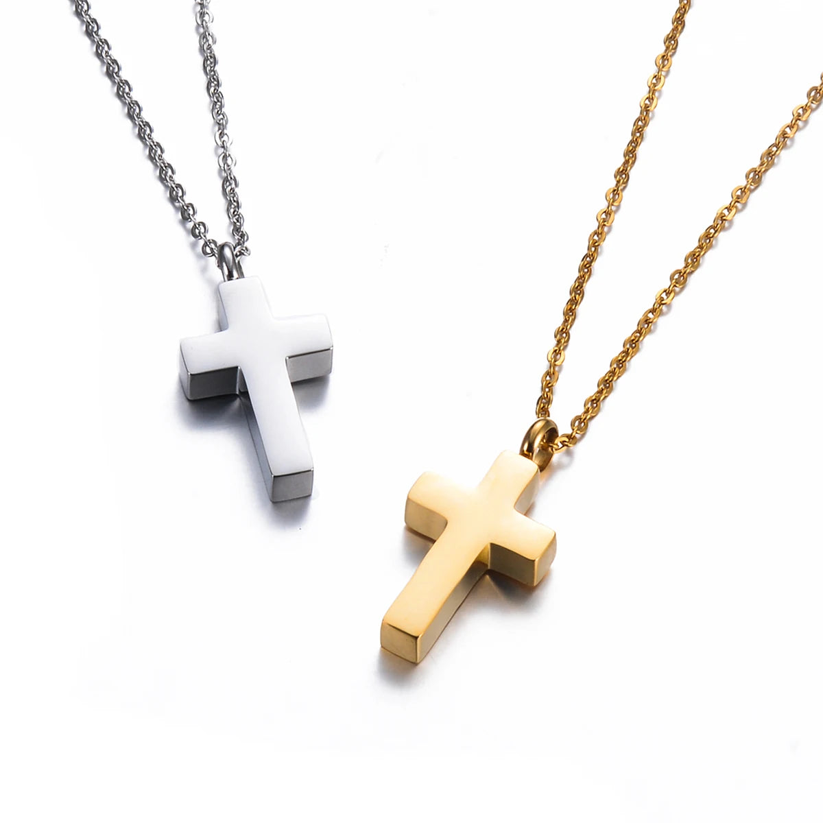 Cremation Cross Necklace for Ashes