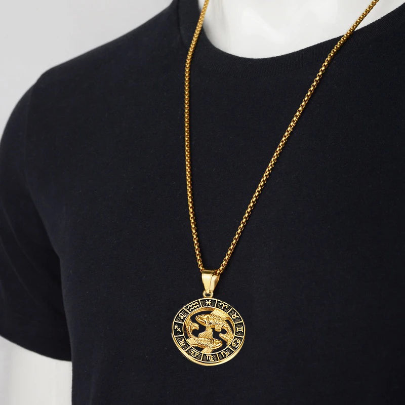 Zodiac Sign Pendant Necklace