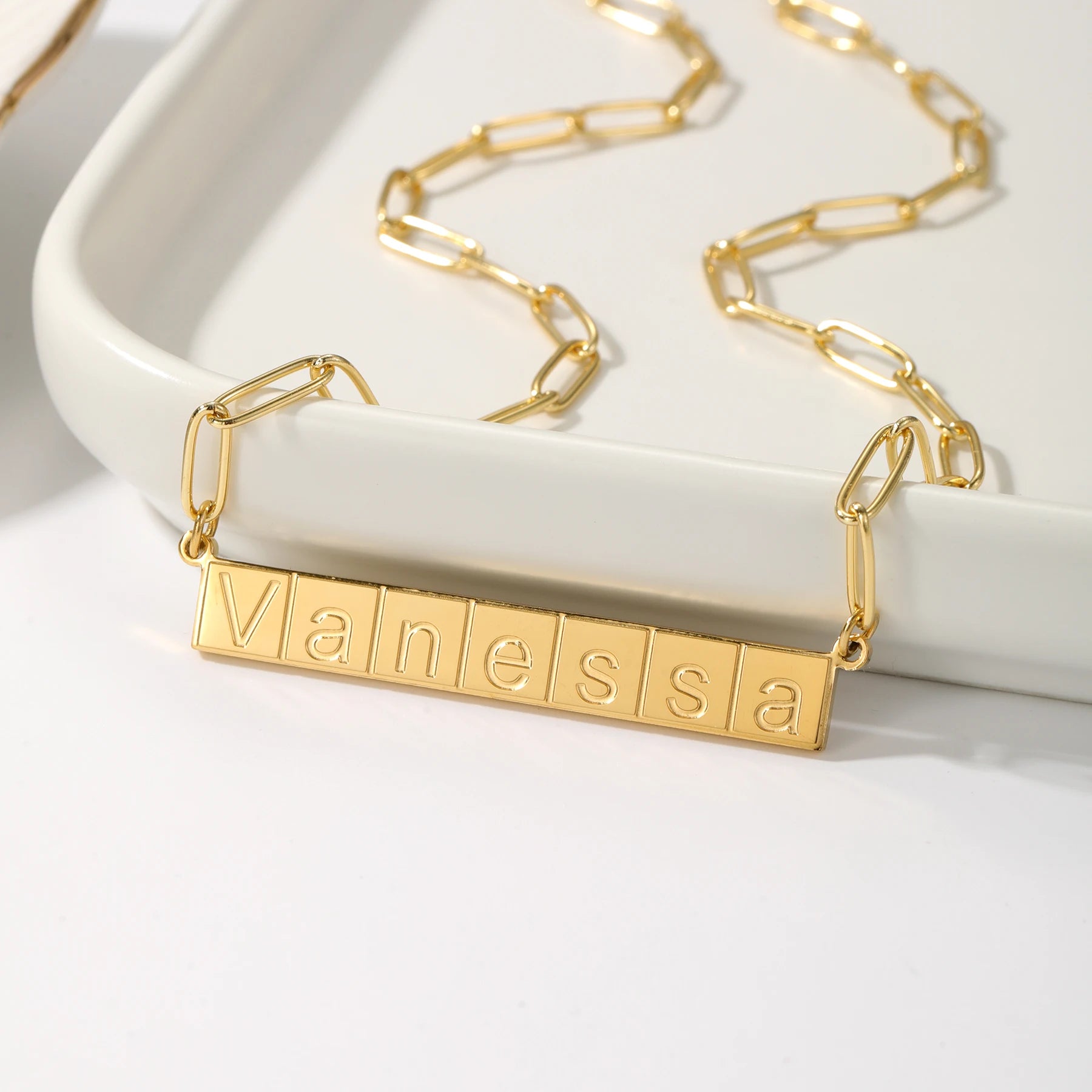 Nameplate Pendant Necklace