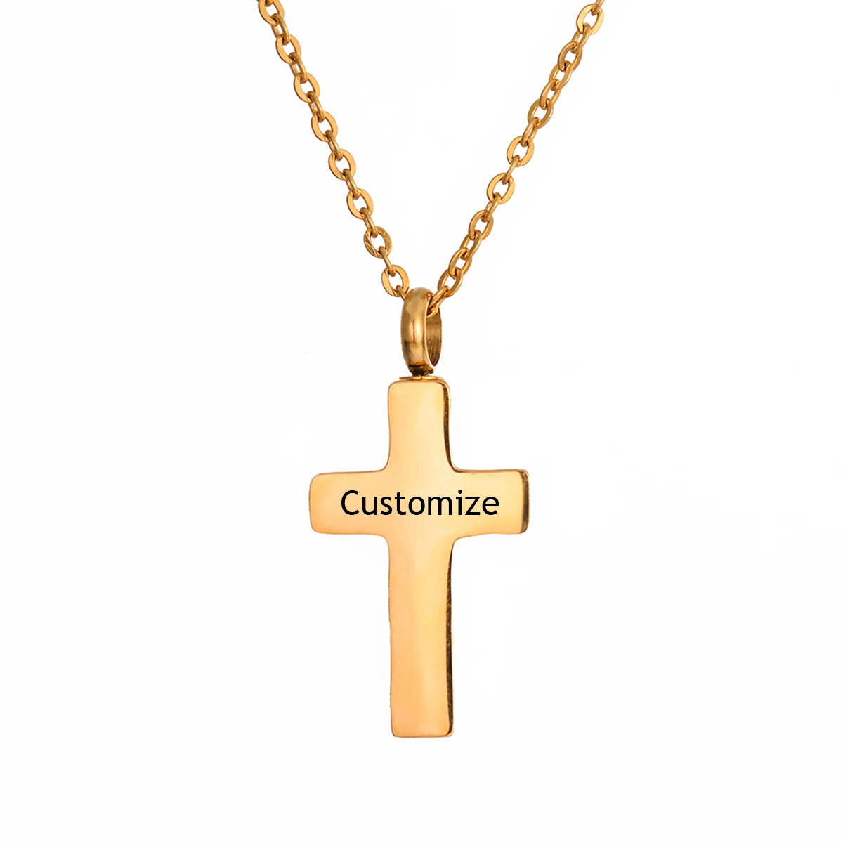 Cremation Cross Necklace for Ashes