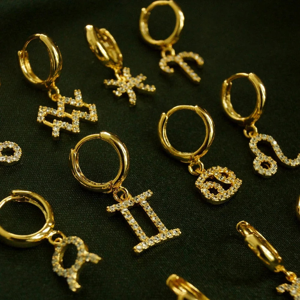 Mini Zodiac Sign Earrings For Women